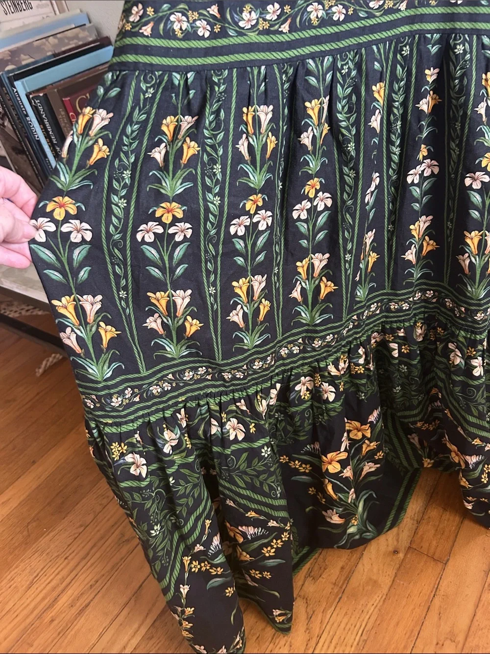 Farm Rio Black Flowers Arch Maxi dress - Picture 4 of 8